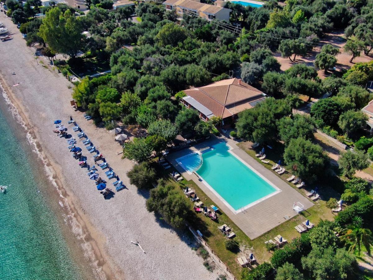 Pebbles And Sea At Barbati With Shared Pool Apartment Bagian luar foto